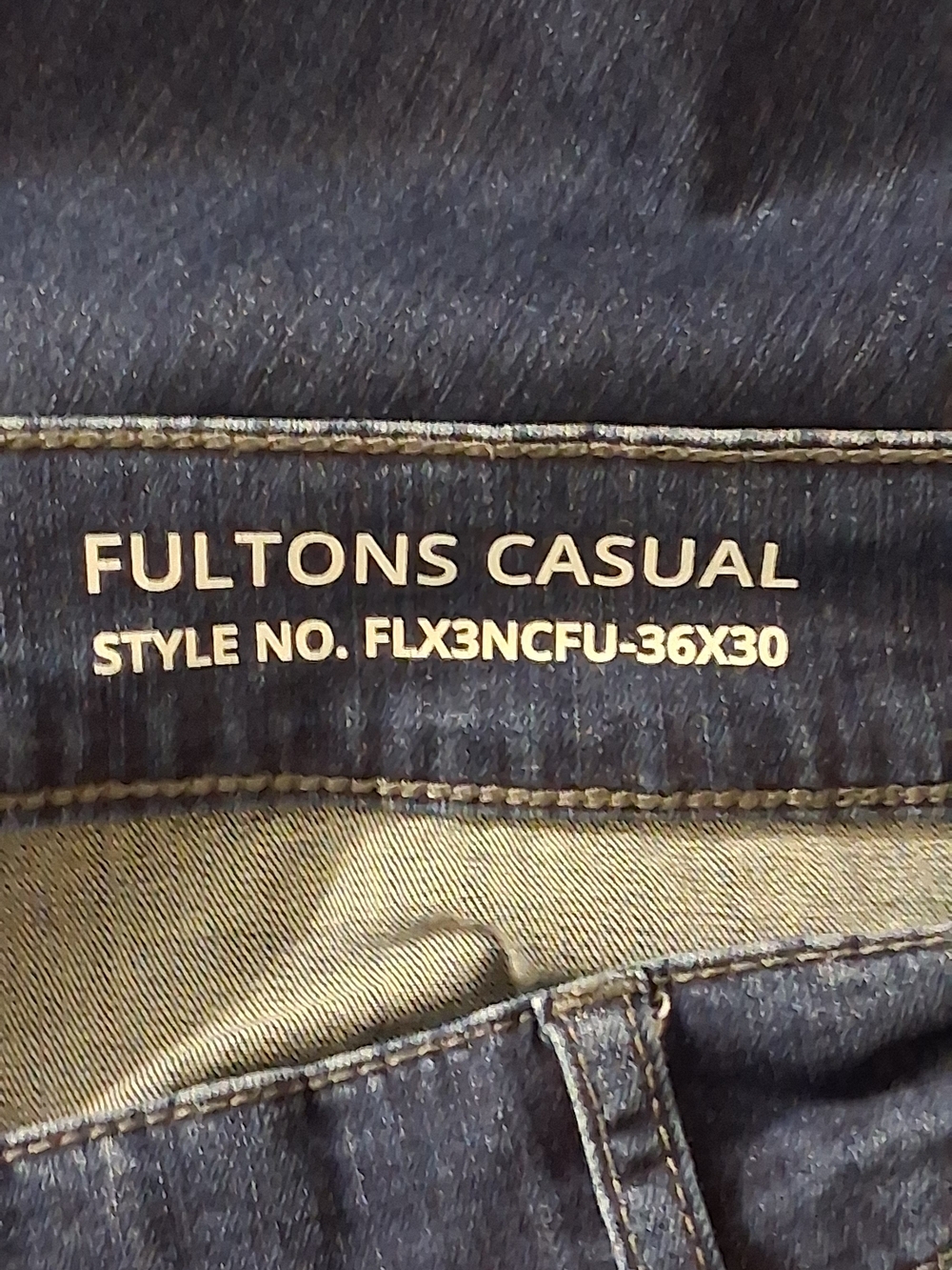 Mugsy Fultons Casual Indigo Jeans with Branded Patch - Picture 6 of 7